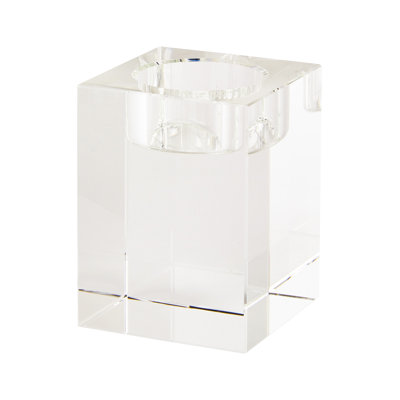 Petit porte-votive en cristal carré