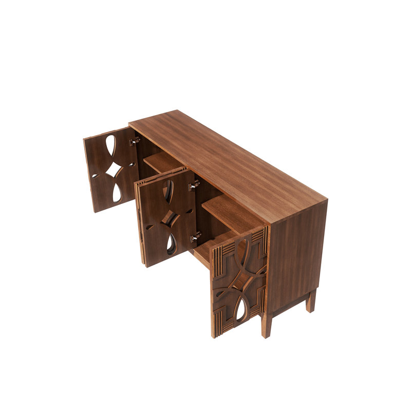 Buffet 60,5 "Mid Century, Noyer