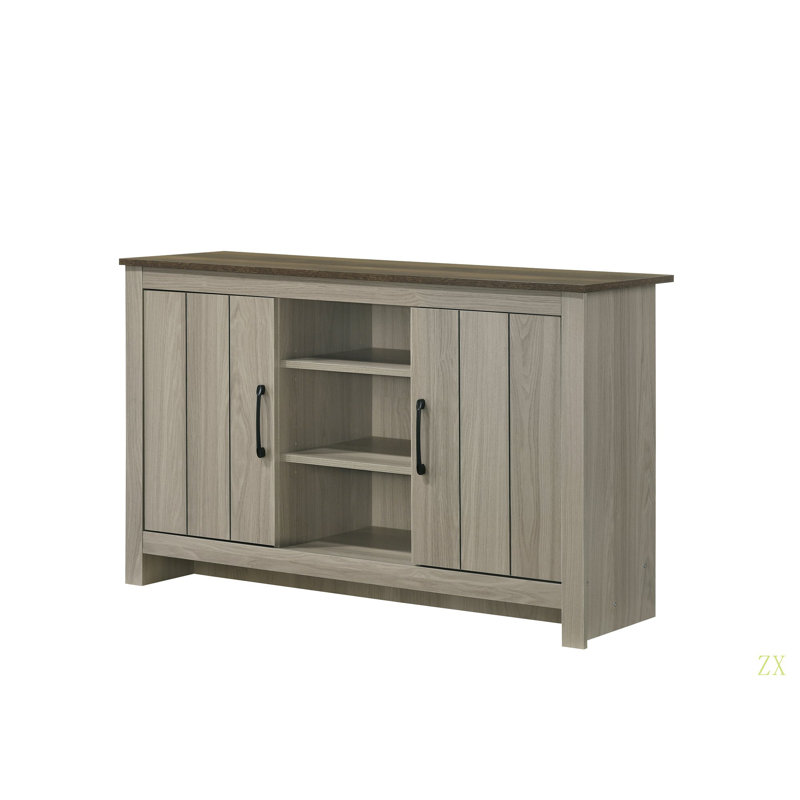 47"W Console Table, Buffet Table, Sideboard With Shelves And Cabinet Doors