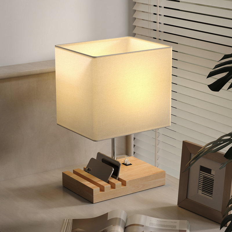 Table Lamp, White, Natural