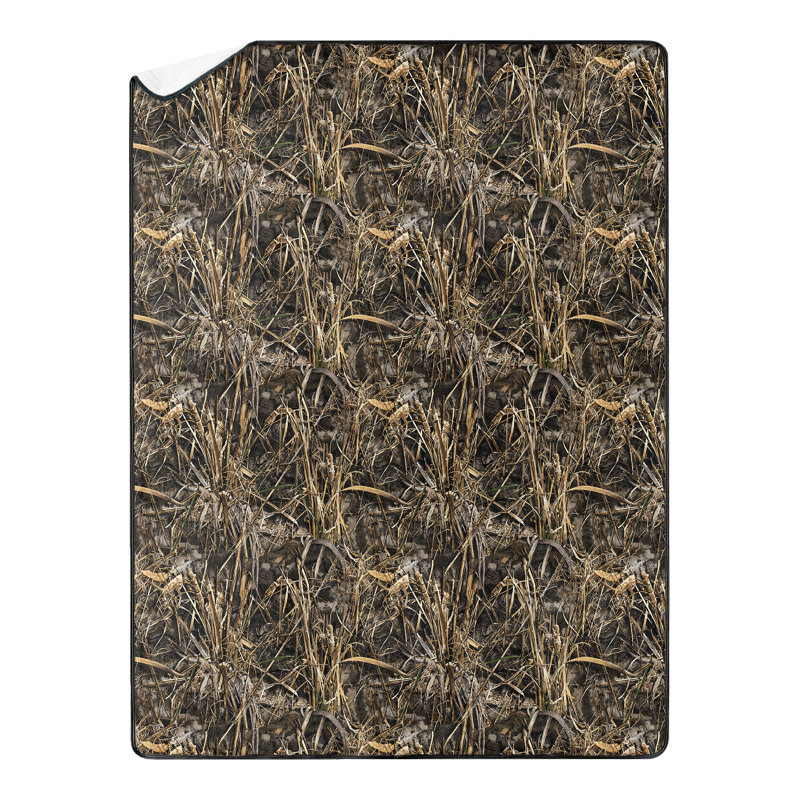 Jeté Realtree APX Silk Touch Sherpa 60X80, Camouflage gris