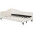 L-shaped Daybed In Beige Linen With Strong Solid Wood Legs - Twin Size Serene-2107651739
