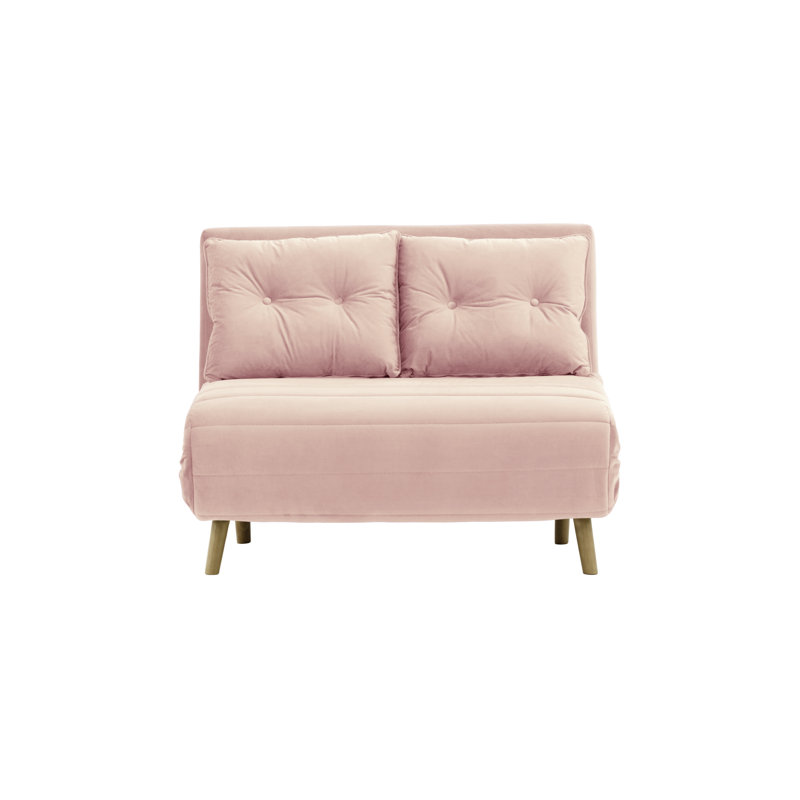 Clouser 2 Seater Sleeper, Oak, Pink