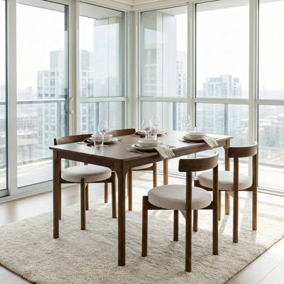 Aldridge Rectangle Wooden Dining Table - 140cm