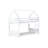 White Rubber Wood Twin Over Bunk Bed - Guardrails For A Peaceful ' Sleep House Bed, With Spacious And Protected Sleeping Space-1305137787