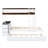 Twintwin Bunk Bed With Desk, Twin Size Trundle In White + Walnut Design Space Optimizing Storage
