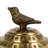 Feliberto Round Hammered Metal Container with Bird Finial