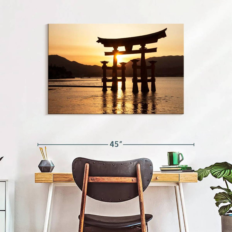 Ravi Miyajima Torii Sunset, 26" H x 39" W