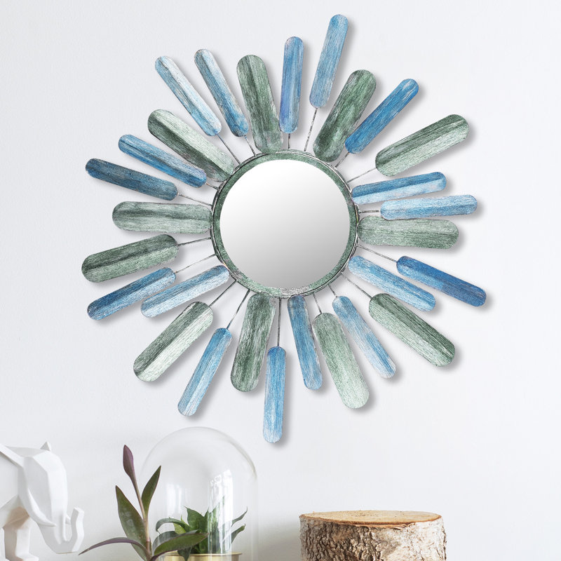 Accessoire mural décoratif en métal peint à la main 29,5 po x 29,5 po x 2,0 po | Fabrication 100% métal, épaisseur: 0,06 po | Variations de couleurs uniques, montage mural facile | Parfait pour la décoration intérieure, le salon et les espaces de bureau