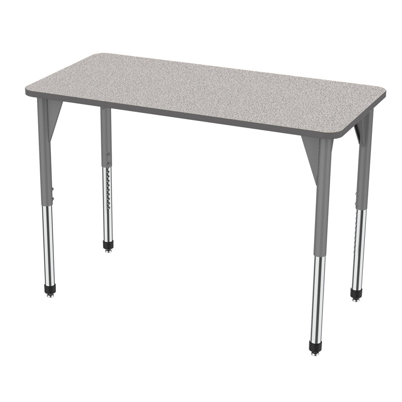 Table d'activité rectangulaire à hauteur réglable Premier Series, H 42 po x l 30 po x L 60 po, Gris, Gris nebula