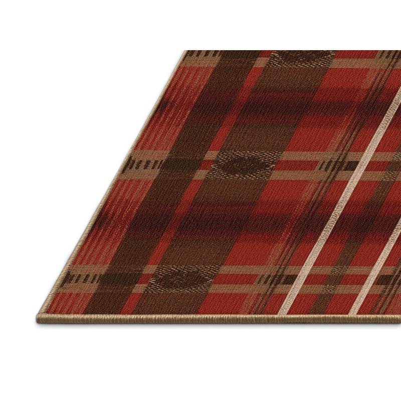  Tapis lavable à carreaux rustiques style Sud-Ouest, Carré 5 pi