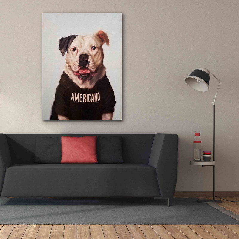 «Americano» par Lucia Heffernan, art mural sur toile, H 54 po x l 40 po x P 1,5 po