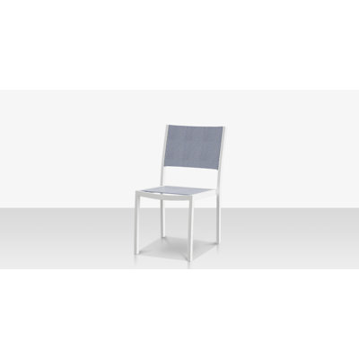 Chaise de salle à manger d'extérieur en métal empilable