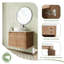 Meuble-lavabo flottant mural 30 po avec comptoir en quartz