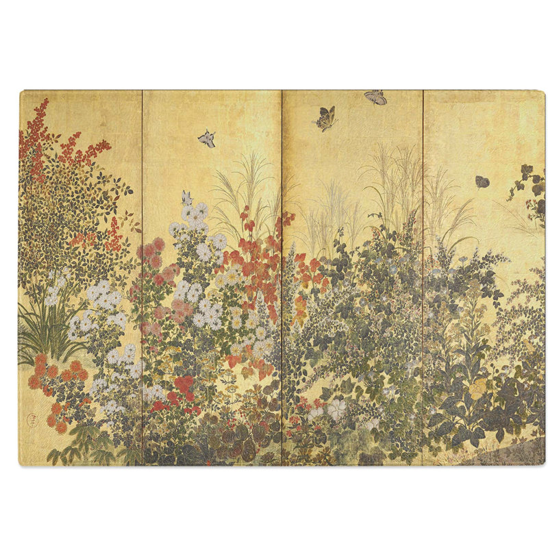 Tempered Glass Butterflies and the Flowers Chopping Board, 28.5 cm W x 20 cm L