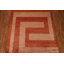 Tapis orange en laine noué à la main de conception unique 6 pi 8 po x 10 pi Broadway Village
