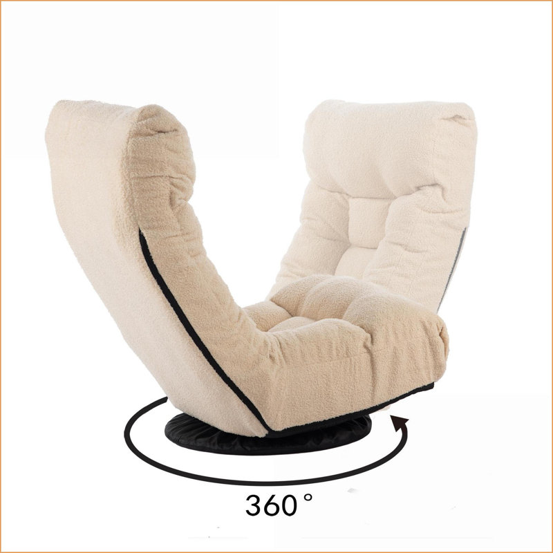 Fauteuil inclinable réglable en mousse à mémoire de forme 3D pour balcon / tatami | Coton | Courbé