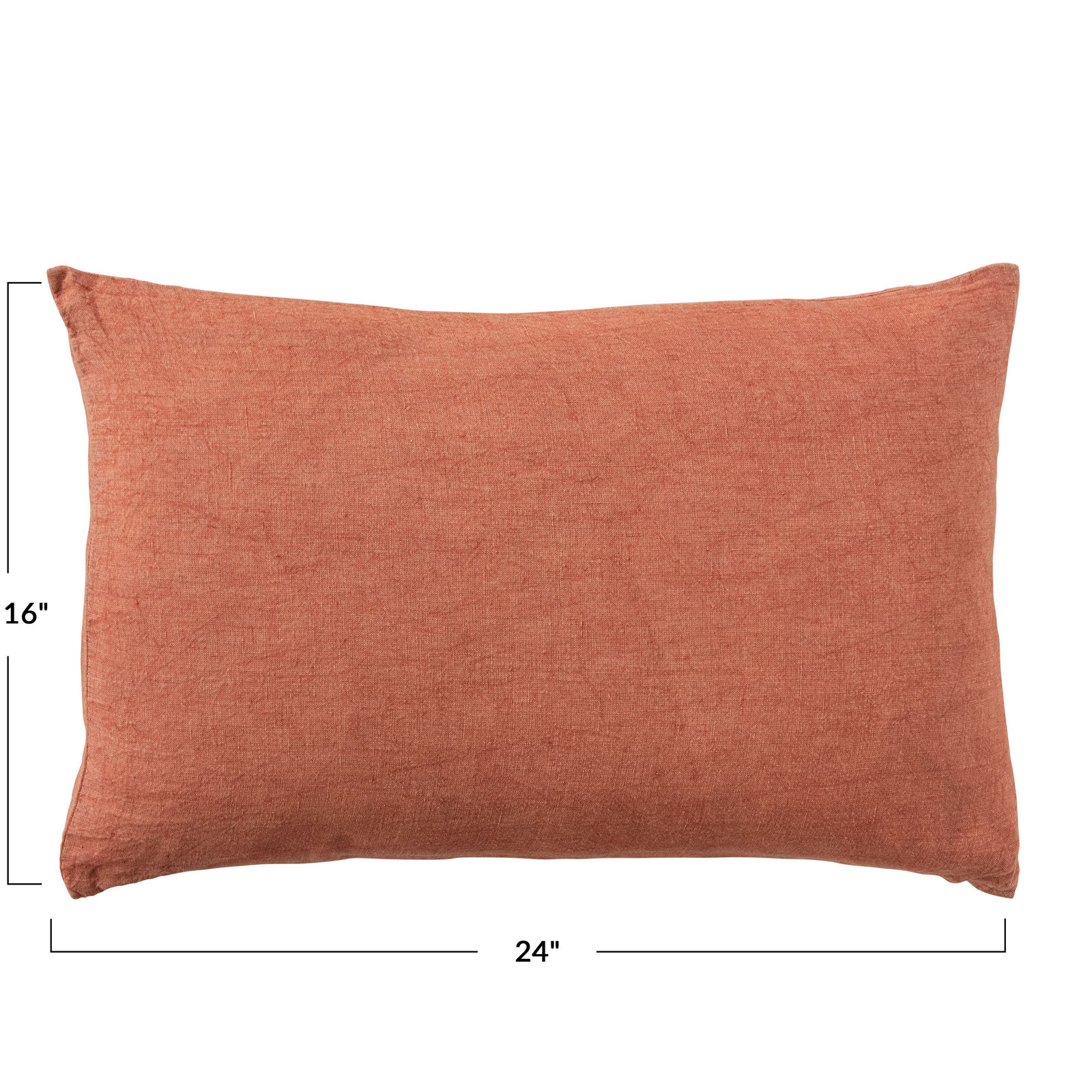 Julianne 24" x 16" Linen Throw Pillow, Orange