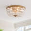 Lustre encastré en cristal brossé 3 lumières 14,2 po Macri