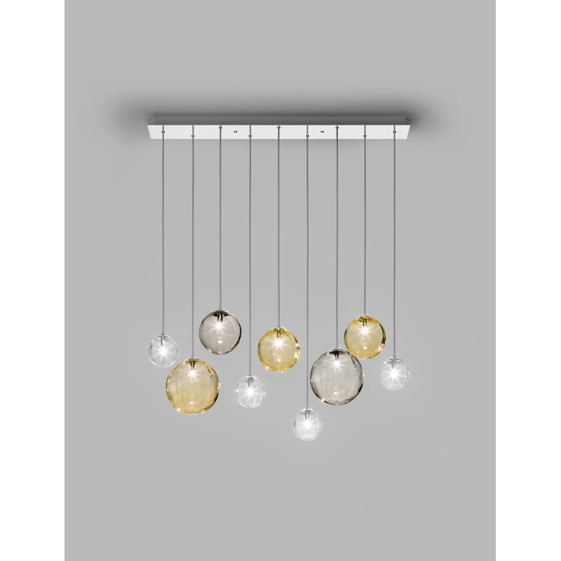 Puppet Suspension L9 Smoky Transparent Matt Black 1 G9 Ul, Amber Transparent;Smoky Transparent;Crystal, Glossy Chrome
