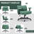 26in W Teddy Velvet Home Office Chair,350LBS Crosslegged Desk Chair with Lumbar Support&Adjustable Armrests-1909675316