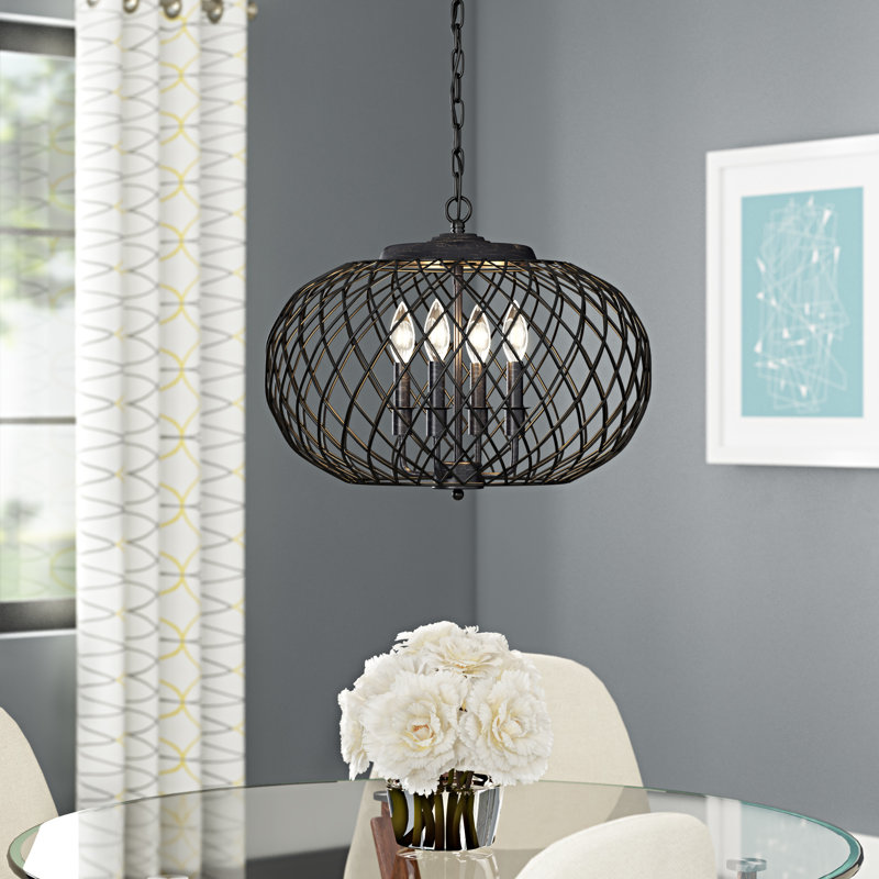 Ryne 4 - Light Dimmable Globe Chandelier