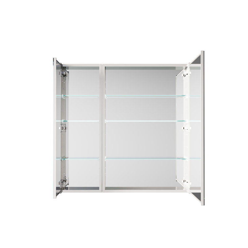 Armoire à pharmacie de 36 po avec miroir encastré ou à fixation en surface et tablettes réglables