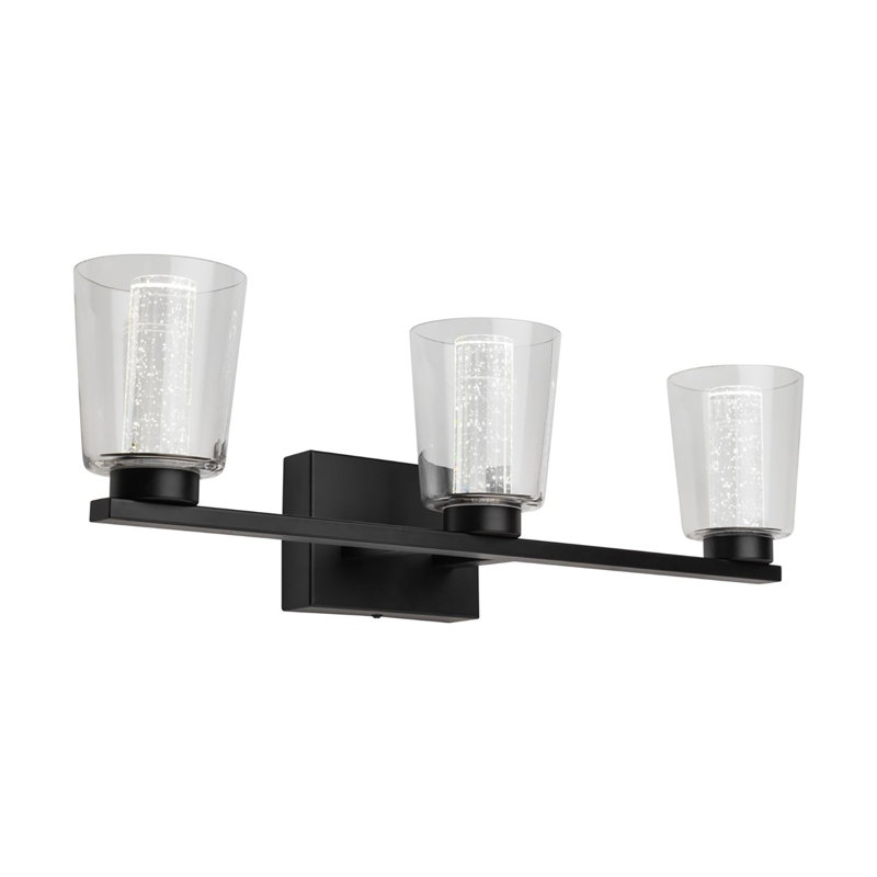 Ensemble de meuble-lavabo 3 lumières Manthan, Noir