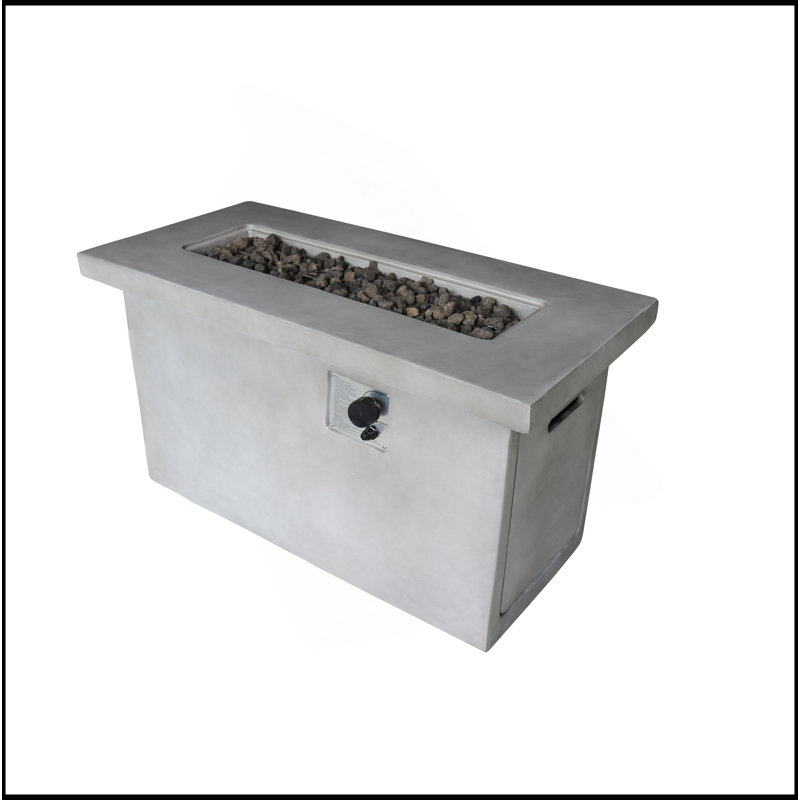 Foyer de table d'extérieur au propane / gaz naturel 24 po H, Gris