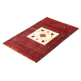 One-of-a-Kind 3'2" X 5'0" New Age Wool Area Rug in Red
