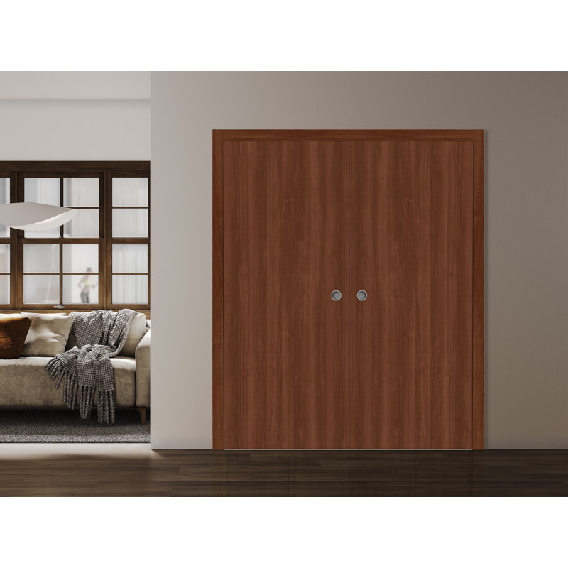 Panneau de porte à dalle - portes en placage de bois ESSENTIAL 8001 - grange coulissante pour garde-robe de poche