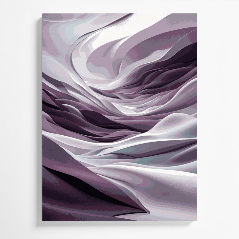 Abstract Landscape 63 Pink Canvas Wall Art, 20" H x 16" W