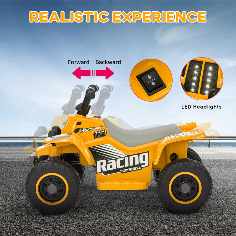 HOMCOM Battery Powered Ride On, Yellow
