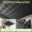 Carreau de plafond texturé à coller et à suspendre en PVC L 24 po x l 24 po Art3d pour la décoration intérieure (ensemble de 12)-129421441