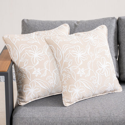 Housse de coussin d'extérieur carré et insert (ensemble de 2)