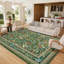 Tapis d'intérieur vintage à motifs floraux, lavable, style ferme moderne, pour salon ou chambre.-1725424409-1725424413