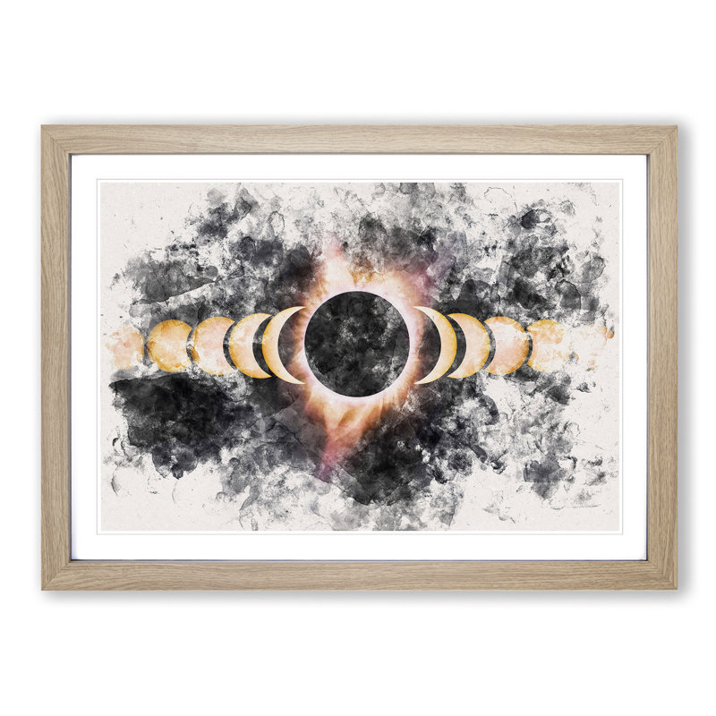 The Eclipse - Picture Frame Painting Print, Black Framed, 45cm H x 63cm W x 2cm D