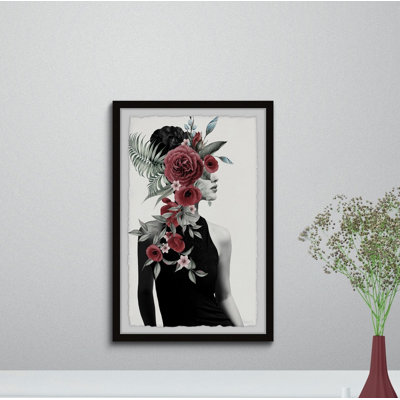 Reproduction encadrée « red blooms »