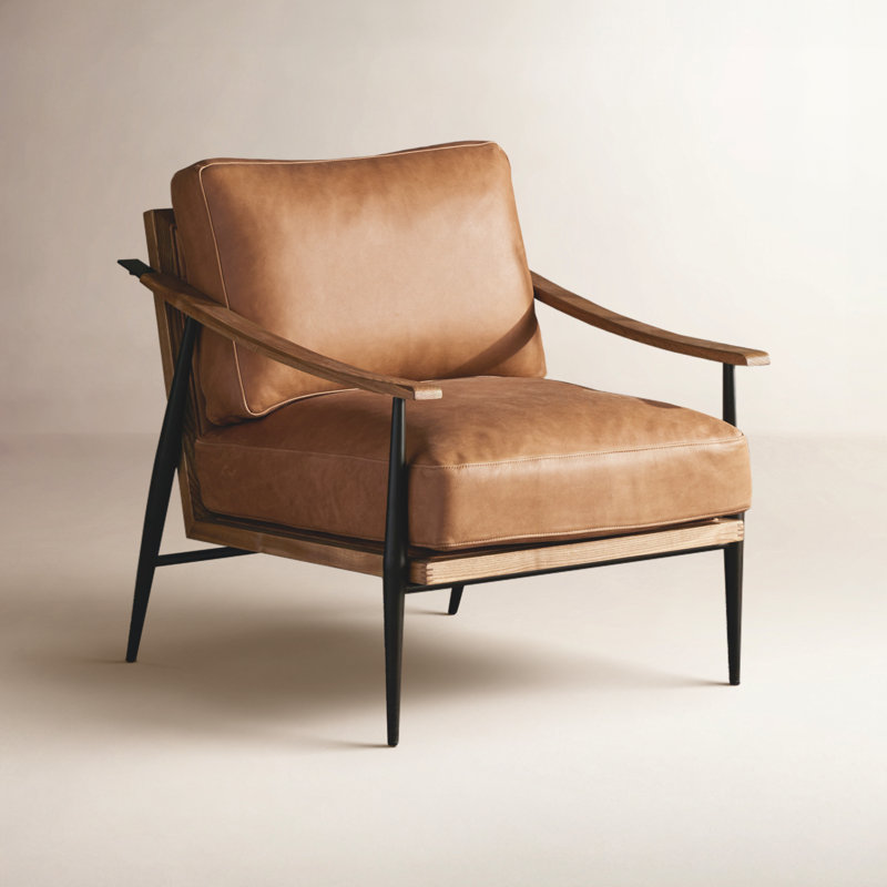Kempsey Chair, Palermo Cognac Genuine Leather