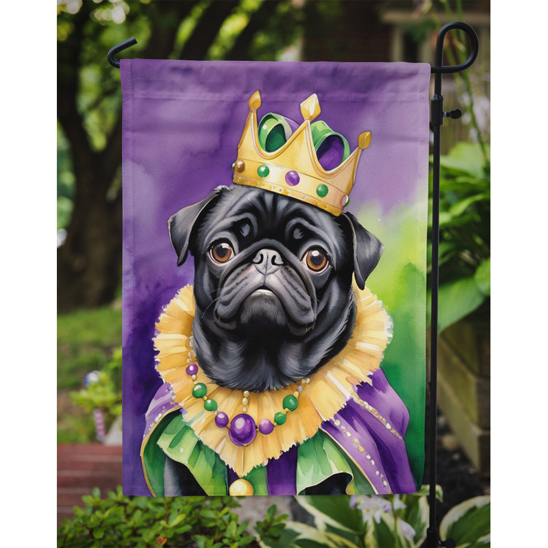 Double Sided 15.5'' H x 11.25'' W Polyester Mardi Gras Garden Flag