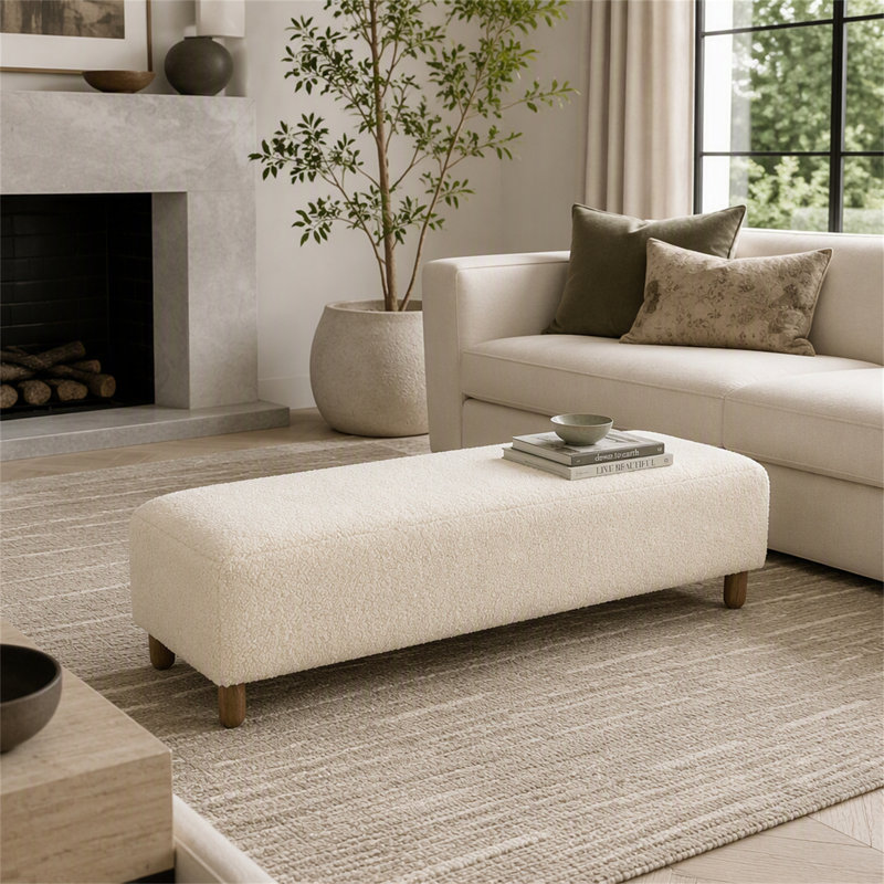 Comfortable Ottoman, White