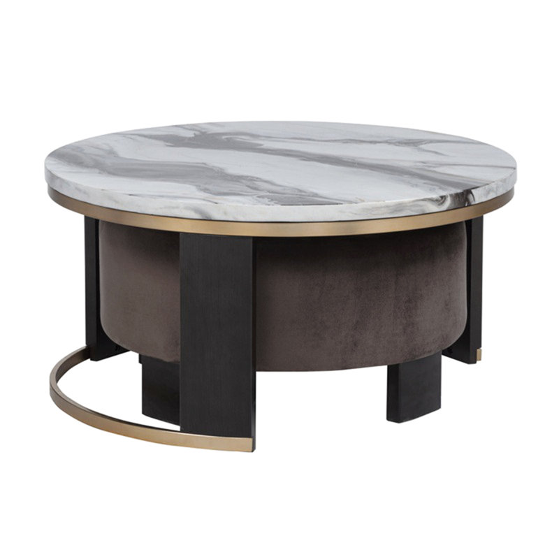 Faux Marble Top Nesting Coffee Table