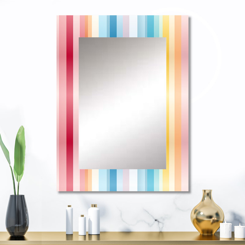 Rainbow Colors Candyland Stripes Striped, 32 po x 24 po
