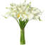20Pcs Artificial White Tulips 20Pcs Artificial Calla Lilies