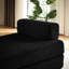 Canapé d'angle modulaire moderne 2 places en velours côtelé noir Cloud, sans ossature, pour salon, prêt à l'emploi, confortable, sans montage, canapé multifonctionnel.