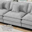 Canapé modulaire en L rembourré en L chenille de 102 po avec coussins en mousse compressée avec repose-pieds mobile Thadine-1829028099