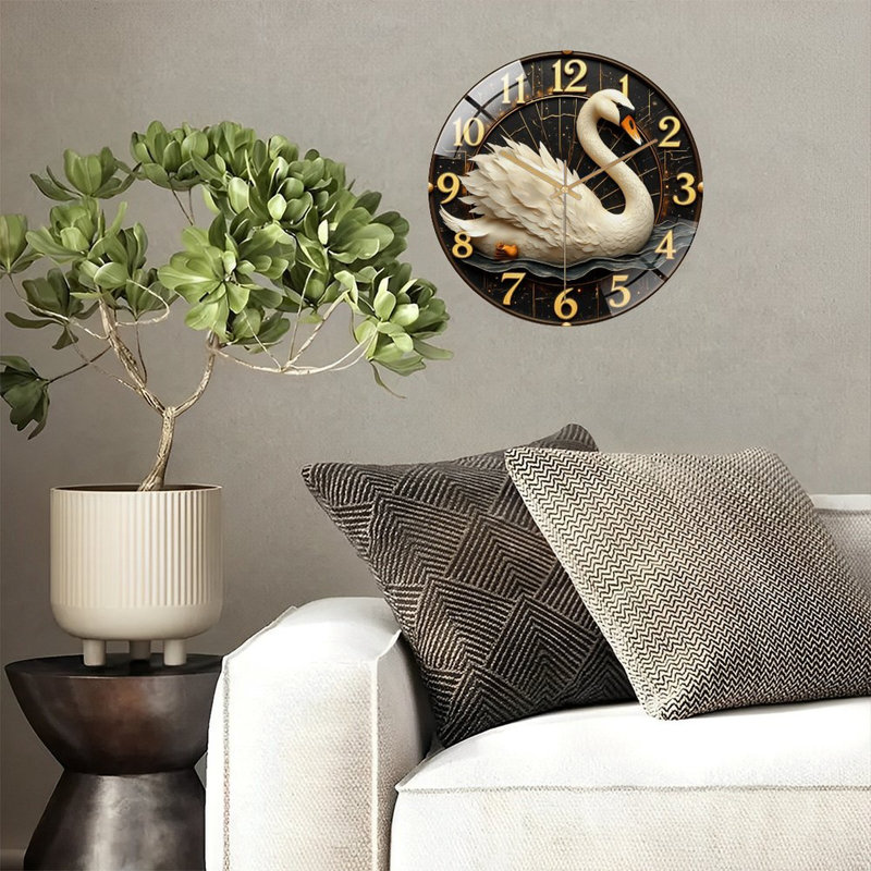 Horloge murale élégante 12 po Swan