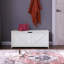 Coffre de rangement, banc de rangement, organisateur de coffre à jouets rétro, banc de rangement d'entrée avec 2 charnières, assemblage facile, blanc