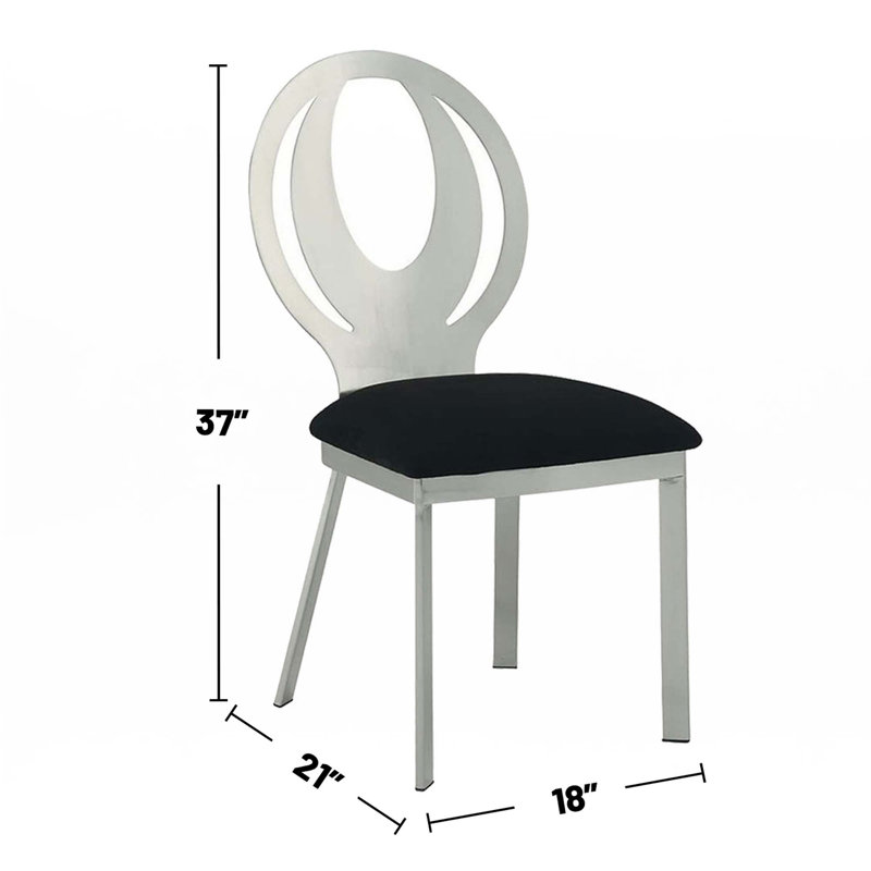 Ensemble de 2 chaises d'appoint en microfibre et en métal