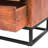 Pantai Modern 6 Drawers Acacia Wood Dresser or Display Unit With Metal Base, Walnut Brown and Black